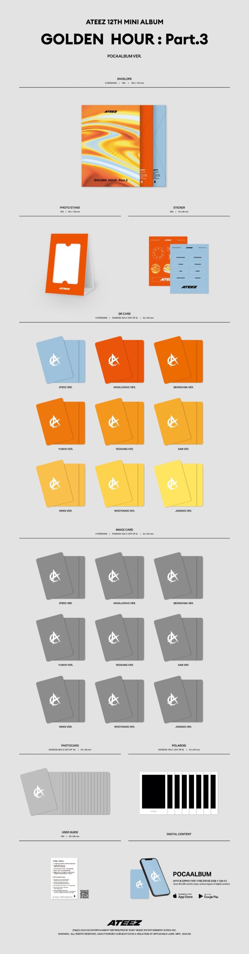 ATEEZ – 12th Mini Album – GOLDEN HOUR : Part.3 [POCA ALBUM]