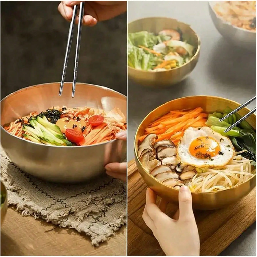 Bacchette riutilizzabili in acciaio inossidabile