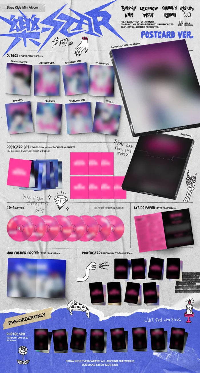 Stray Kids - ROCK-STAR (樂-STAR) Postcard Ver.